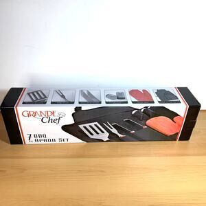 Grande Chef 7 Piece BBQ Apron Set